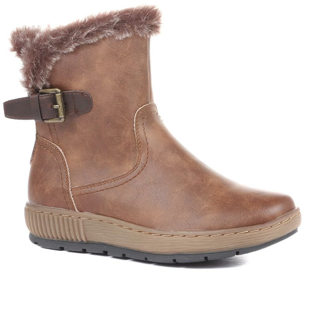 Pavers Ladies Faux Fur Ankle Boots - WBINS34021 / 320 586 / 320 586 3 Pavers Ladies Faux Fur Ankle Boots - WBINS34021 / 320 586 / 320 586