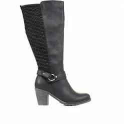 Pavers Knee High Boots With Extra Wide Calf - WBINS34169 / 320 707