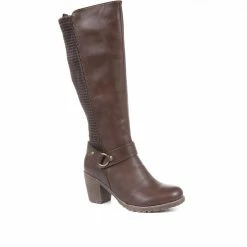 Pavers Knee High Boots With Extra Wide Calf - WBINS34169 / 320 707