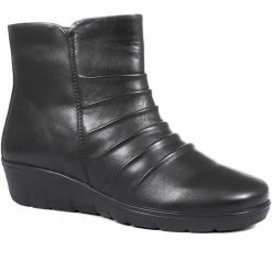 Pavers Ladies Leather Ankle Boots - KF32037 / 319 261