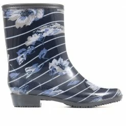 Pavers Floral Print Wellie Ankle Boot - FEI30008 / 316 230