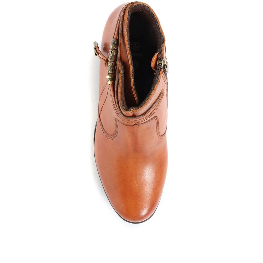 Pavers Leather Heeled Ankle Boot - VED34001 / 320 366 Boots 6 Pavers Leather Heeled Ankle Boot - VED34001 / 320 366 Boots