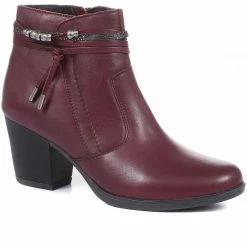Pavers Leather Heeled Ankle Boot - VED34001 / 320 366 Boots 13 Pavers Leather Heeled Ankle Boot - VED34001 / 320 366 Boots