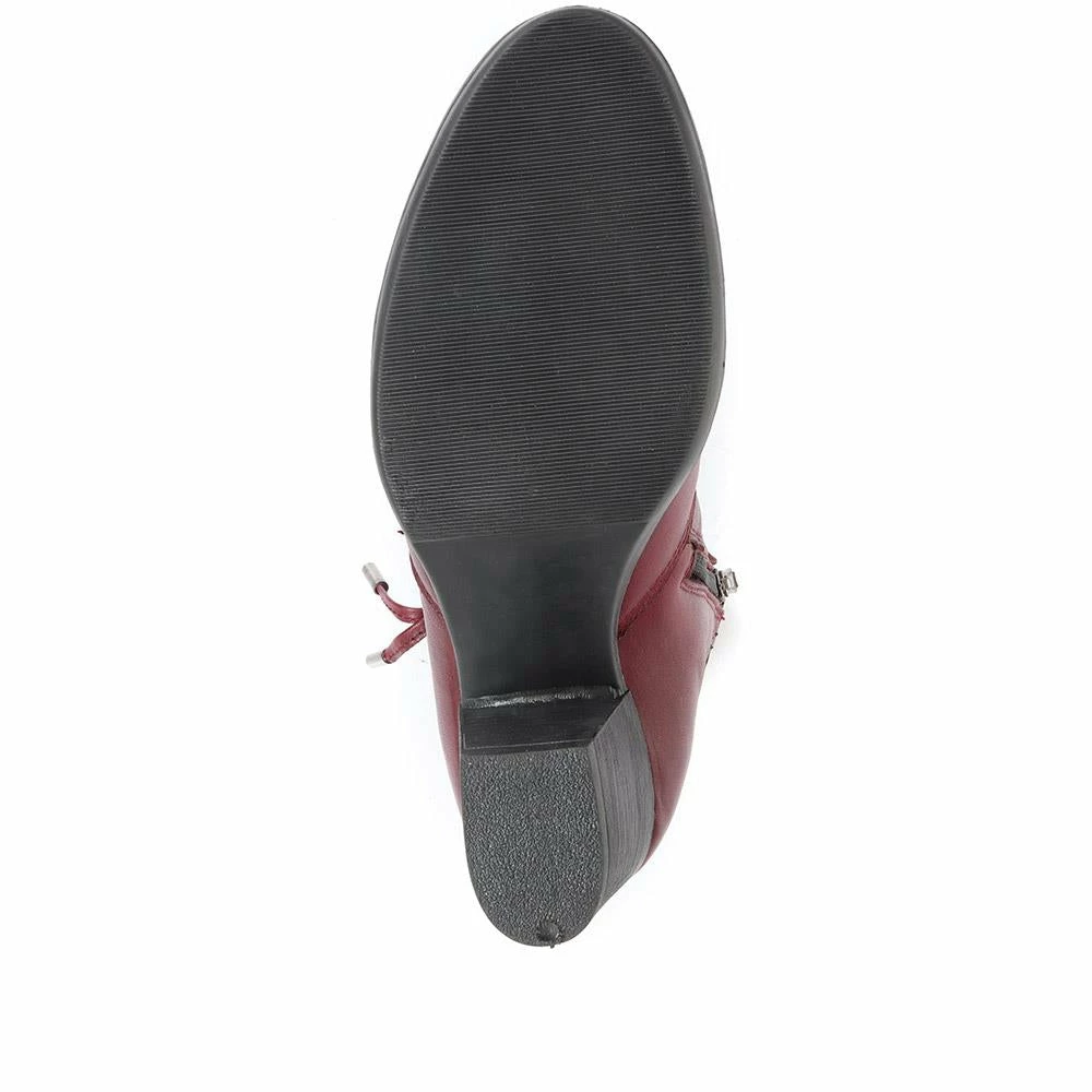 Pavers Leather Heeled Ankle Boot - VED34001 / 320 366 Boots 11 Pavers Leather Heeled Ankle Boot - VED34001 / 320 366 Boots