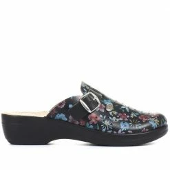 Fly Flot Wide Fit Floral Print Clog - FLY29028 / 313 800 Shoes
