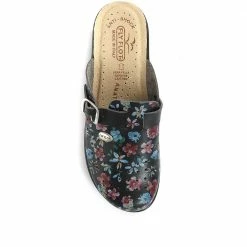 Fly Flot Wide Fit Floral Print Clog - FLY29028 / 313 800 Shoes
