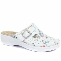 Fly Flot Wide Fit Floral Print Clog - FLY29028 / 313 800 Shoes
