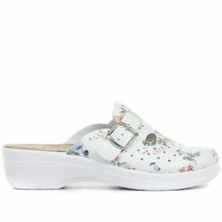 Fly Flot Wide Fit Floral Print Clog - FLY29028 / 313 800 Shoes