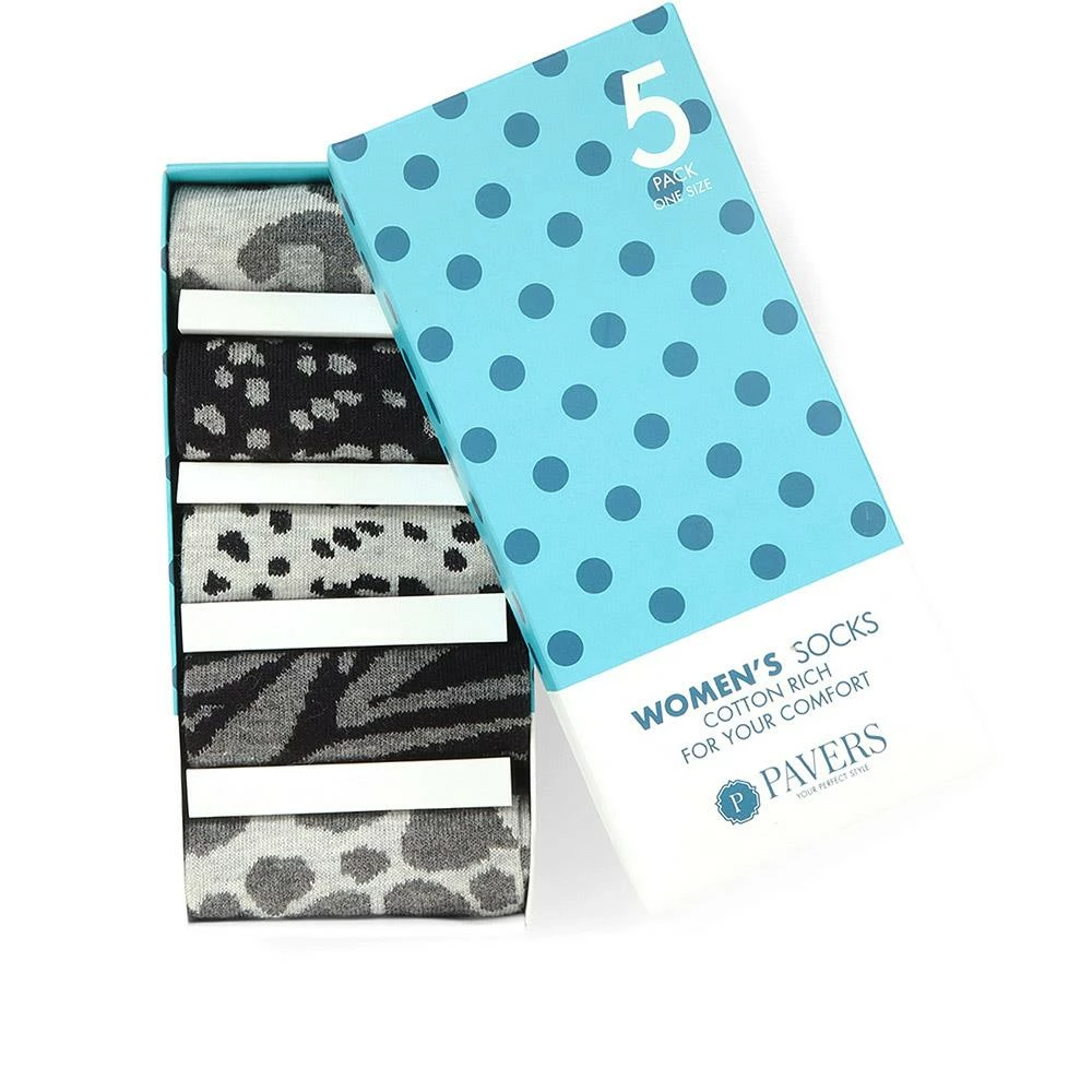 Pavers Women's Animal Print Cotton Rich Socks - ASENA34003 / 321 769 Accessories 3 Pavers Women's Animal Print Cotton Rich Socks - ASENA34003 / 321 769 Accessories