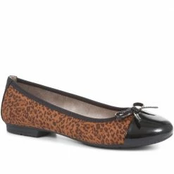 Pavers Leopard Print Ballerina Flats - JANSP35017 / 321 372 Shoes