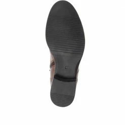 Bellissimo Leather Brogue Ladies Ankle Boots - BELITA32003 / 318 838