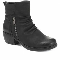 Pavers Women's Smart Casual Black Ankle Boots - WOIL30000 / 316 348 / 316 348 Wide Fit