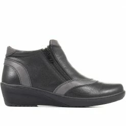 Pavers Two-Tone Leather Ankle Boot - LUCK34003 / 321 843 Boots