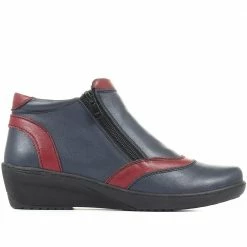 Pavers Two-Tone Leather Ankle Boot - LUCK34003 / 321 843 Boots