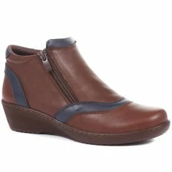 Pavers Two-Tone Leather Ankle Boot - LUCK34003 / 321 843 Boots
