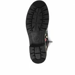 Pavers Ladies Black Floral Print Lace-Up Boots - WBINS32015 / 318 884 / 318 884